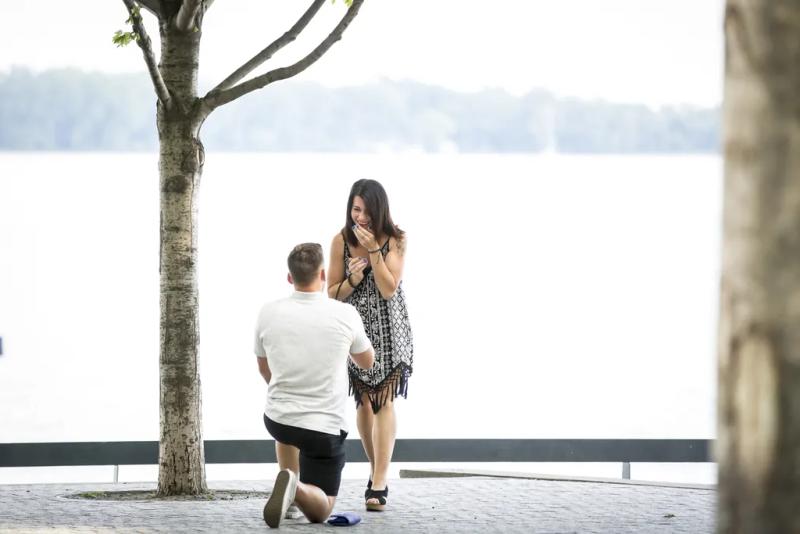 Toronto Proposal Photography| Trevor and Kristen – surprise proposal at Toronto Waterfront, Toronto