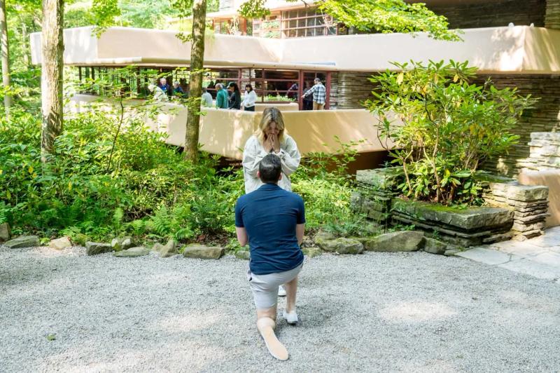 Pittsburgh Proposal Photography| Cameron's Park Proposal – surprise proposal at Fallingwater, Pittsburgh