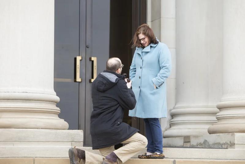 St Louis Proposal Photography: David and Melissa – surprise proposal at Saint Louis Art Museum, St Louis