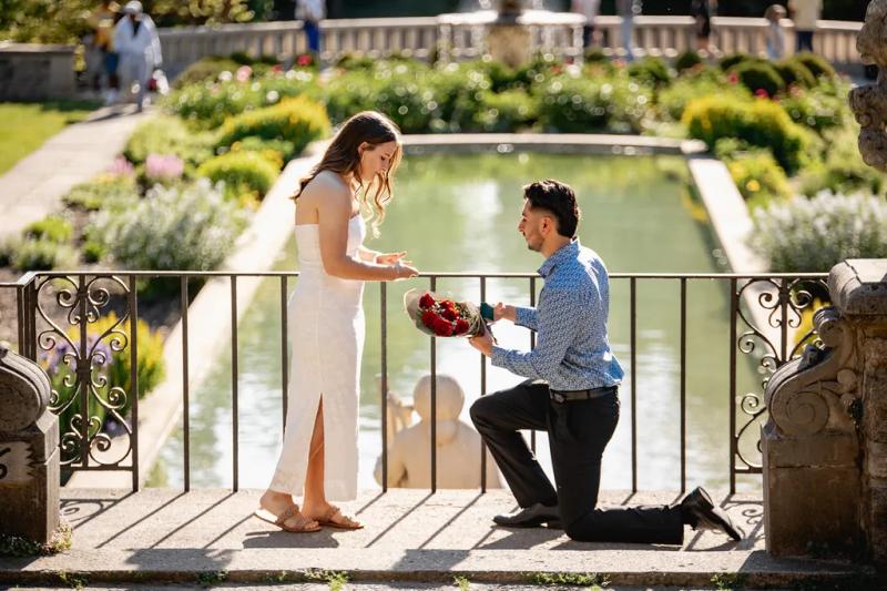 Garden Terrace Proposal at Cranbrook – surprise proposal at Cranbrook Gardens, Detroit