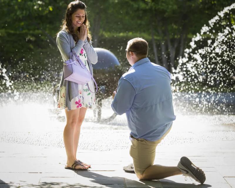 Dallas Proposal Photography: Gavin and Kailey – surprise proposal at Dallas Arboretum, Dallas
