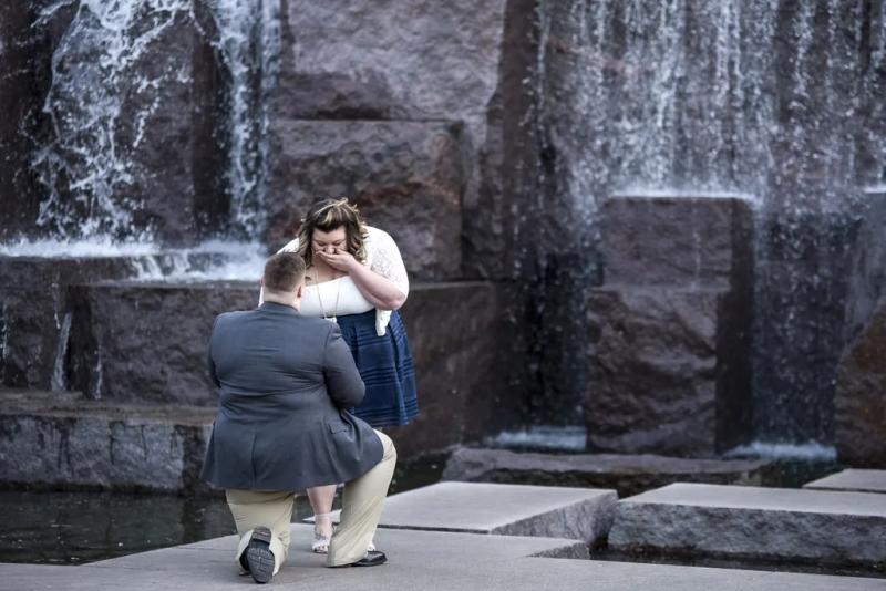 DC Proposal Photography| Kelley and Erin – surprise proposal at Tidal Basin, Washington DC