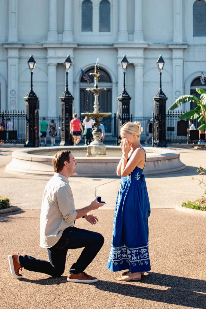 A surprise proposal captured in New Orleans