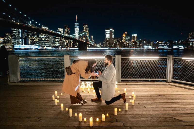 Candle Heart Proposal, New York