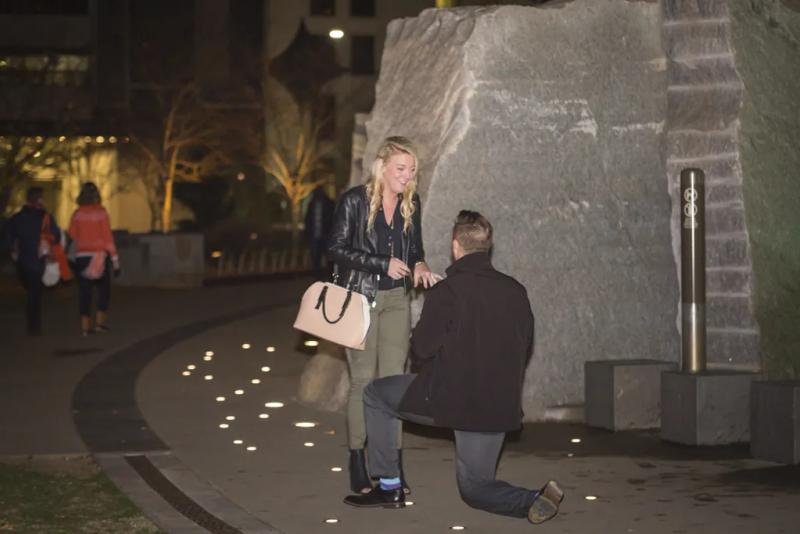Charlotte Proposal Photography| Kyle and Lexi – surprise proposal at Romare Bearden Park, Charlotte