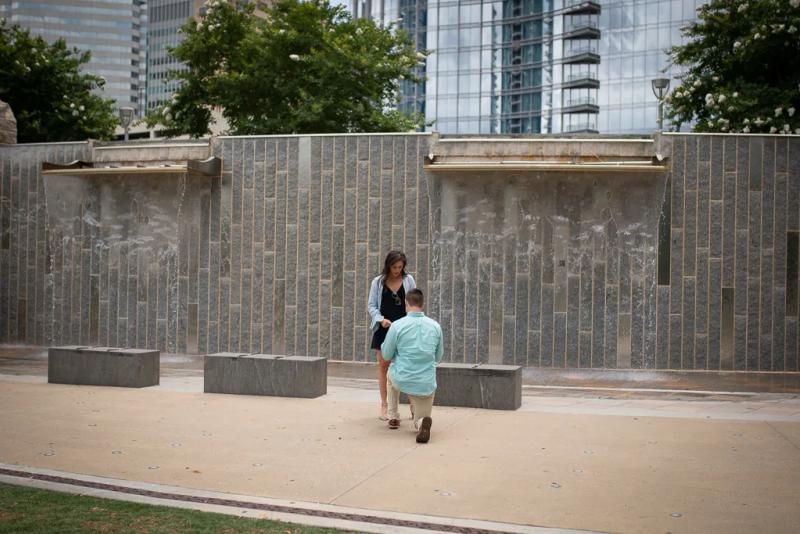 Charlotte Proposal Photography: William's Romare Bearden Park Proposal! – surprise proposal at Romare Bearden Park, Charlotte