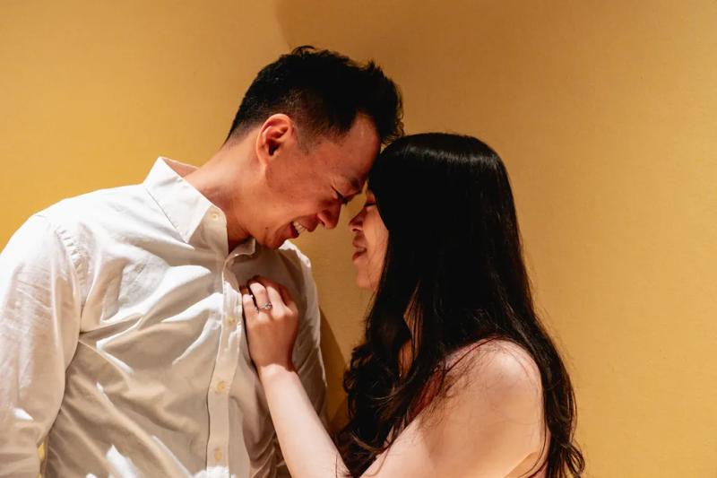 Proposal in the Wynn Las Vegas Floral Atrium – surprise proposal at Wynn Las Vegas, Las Vegas