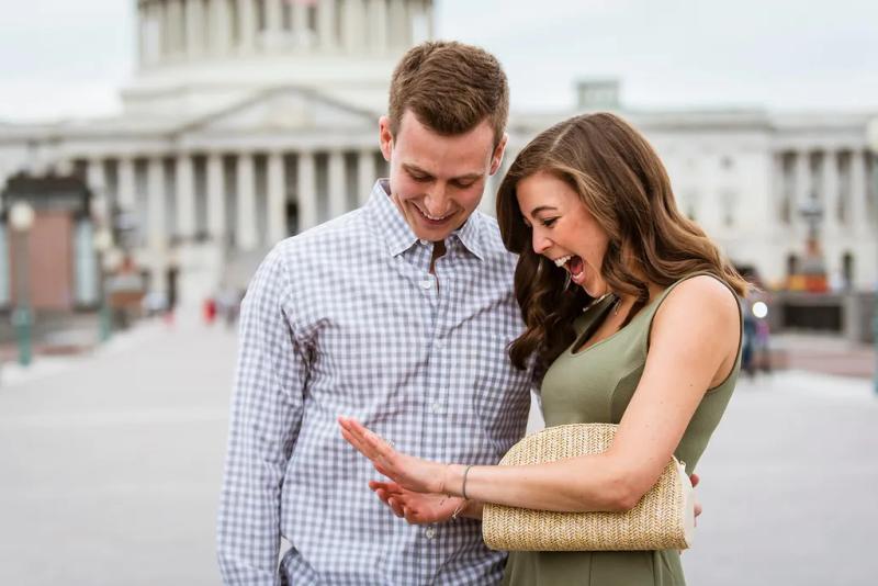 Proposal in Front of the US Capitol Dome – surprise proposal at US Capitol, Washington DC