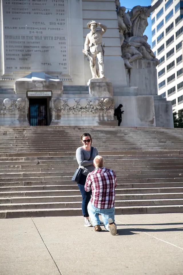 Proposal photographed in Indianapolis