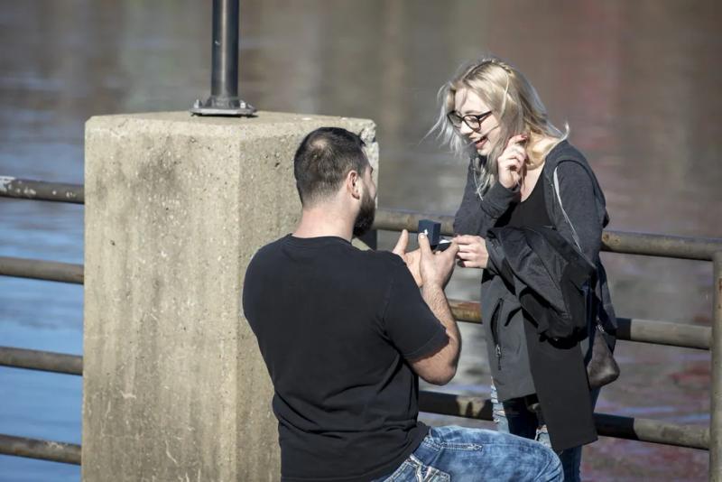 Nashville Proposal Photography| Dominic and Tori – surprise proposal at Cumberland Riverfront, Nashville