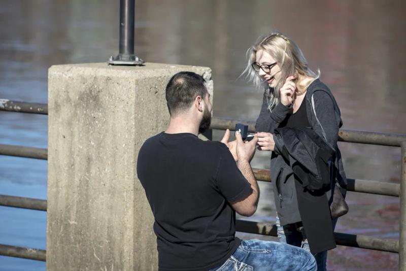 Nashville Proposal Photography| Dominic and Tori – surprise proposal at Cumberland Riverfront, Nashville