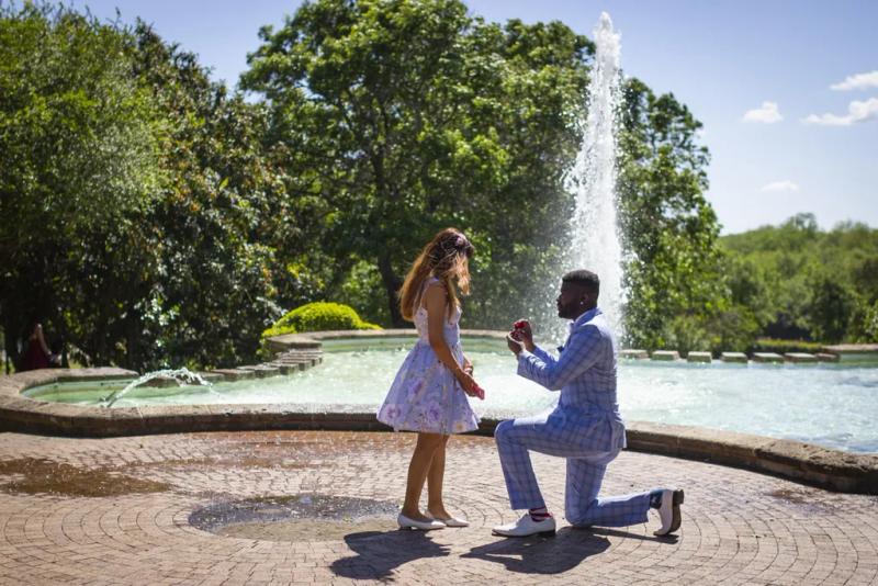 San Antonio Engagement Proposals: Luther's McNay Museum Proposal – surprise proposal at McNay Art Museum, San Antonio