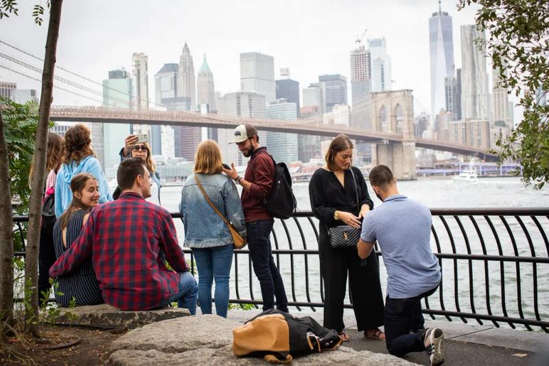 Kevins beautiful Brooklyn Bridge Surprise Proposal – surprise proposal at Brooklyn Bridge Park, New York