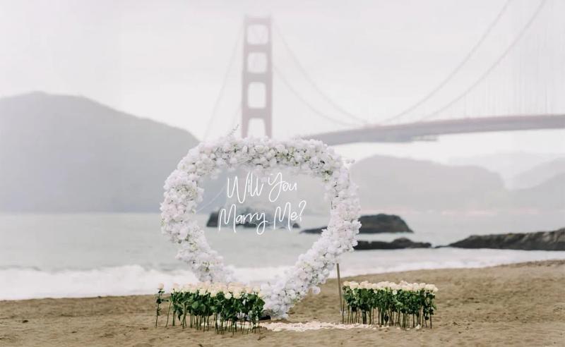 San Francisco Heart Arch Beach Proposal, San Francisco