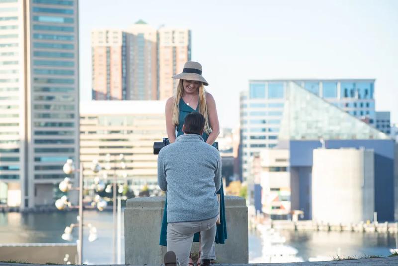 Nicks picture perfect proposal, Baltimore MD. – surprise proposal at Federal Hill Park, Baltimore