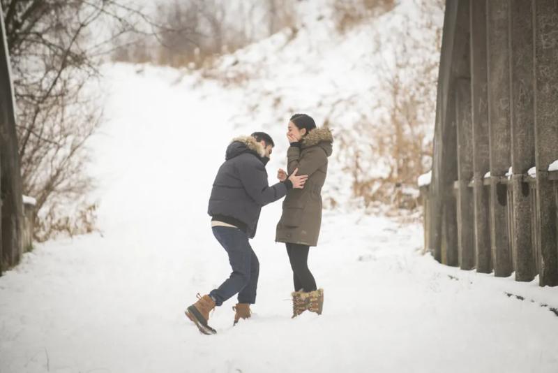 Toronto Proposal Photography: Saviz and An – surprise proposal at Claireville Conservation Area, Toronto