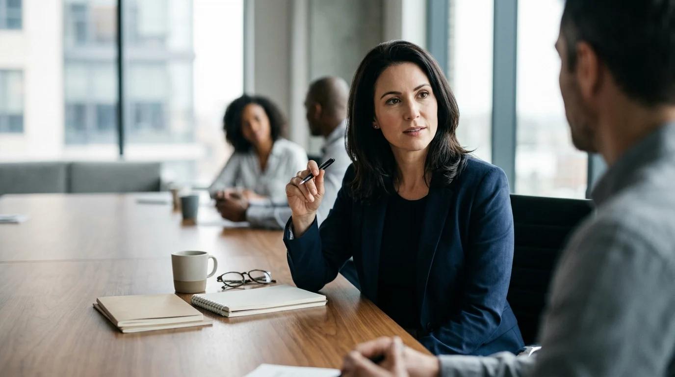 Business team discussing e-commerce lead scoring strategies