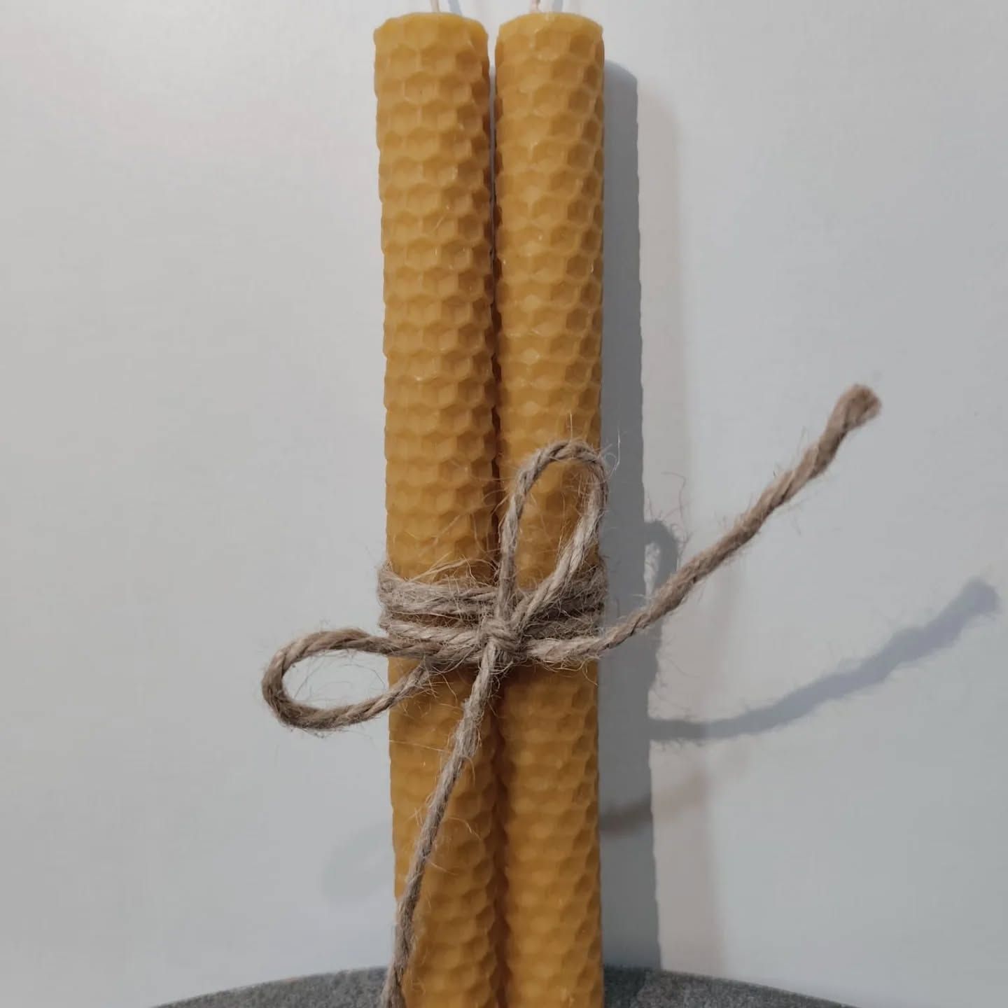 Par de velas de cera de Abelha