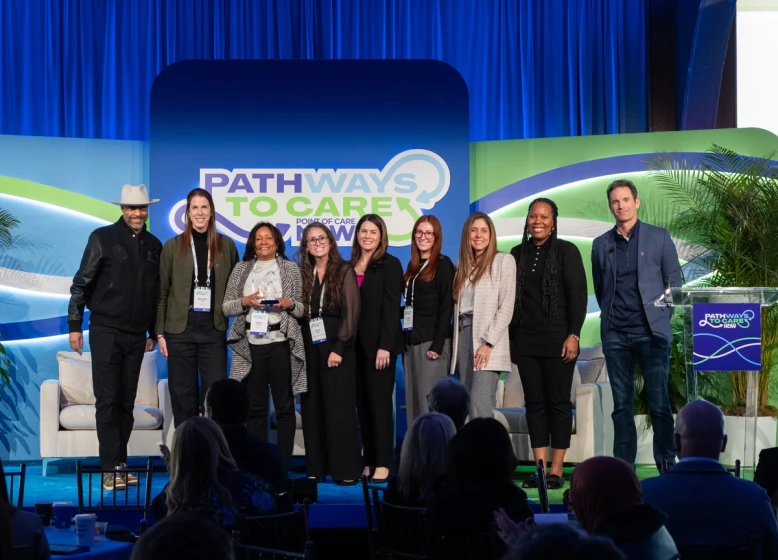 Representatives from Havas Media Group accept the Best Multicultural Campaign Award at the 2026 POC Now Summit at Pier Sixty in New York City