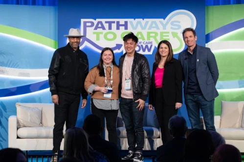 The team behind the "Ask your doctor about Orgovyx" campaign receiving the Best Branded Campaign Award at the the 2026 POC Now Summit at Pier Sixty in New York City.