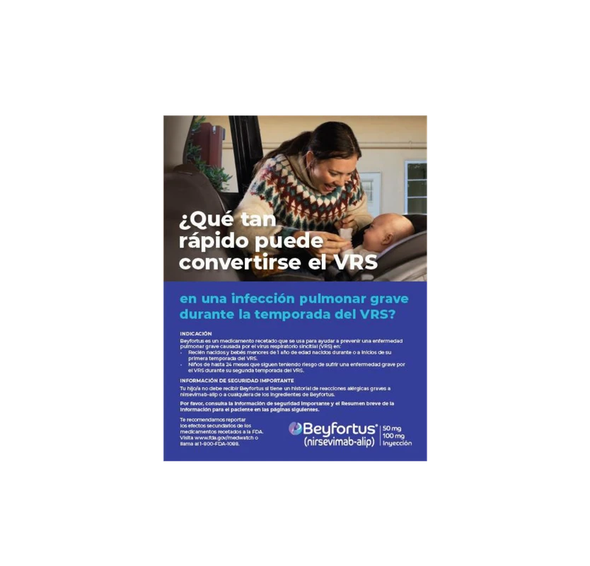 Beyfortus campaign creative showing a mother and child playing