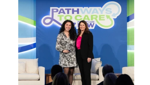 PHM's Kaila Mines accepts the Rising Star Award at the 2026 POC Now Summit at Pier Sixty in New York City