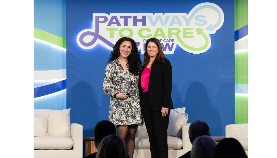 PHM's Kaila Mines accepts the Rising Star Award at the 2026 POC Now Summit at Pier Sixty in New York City