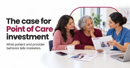 Graphic of a nurse giving a consultation to an elderly woman and her daughter.