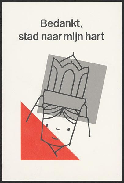 affiche met de tekst: bedankt, stad naar mijn hart