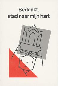 affiche met de tekst: bedankt, stad naar mijn hart