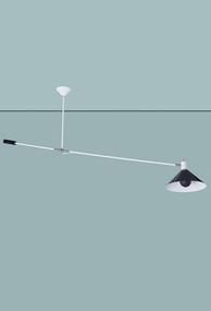 Plafondlamp met zwenkarm van metaal