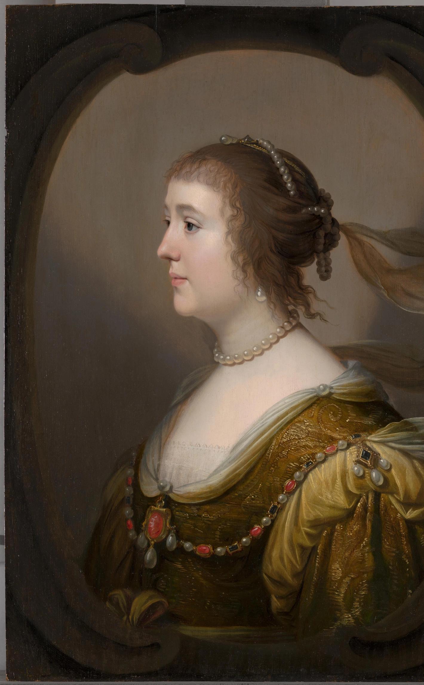 portrait of Amalia of Solms by Honthorst