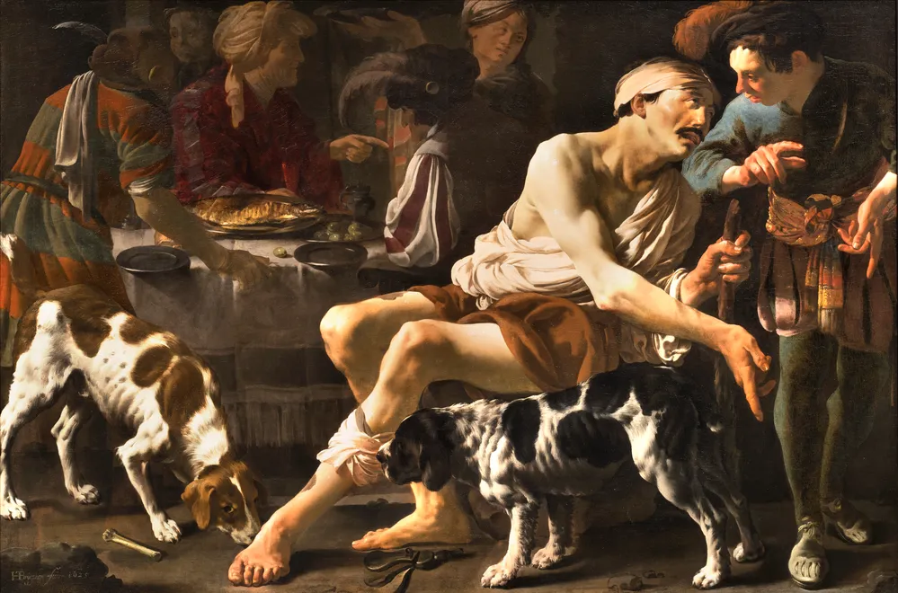 Een arme man en zijn honden