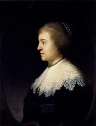 portrait of Amalia van Solms by Rembrandt