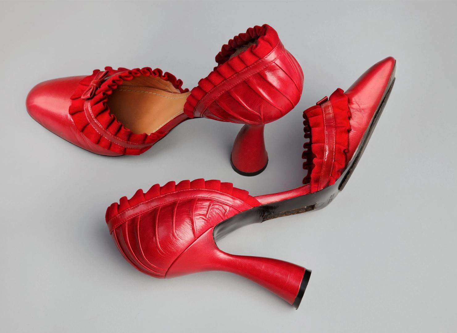 Red heels viewed from above and from the side