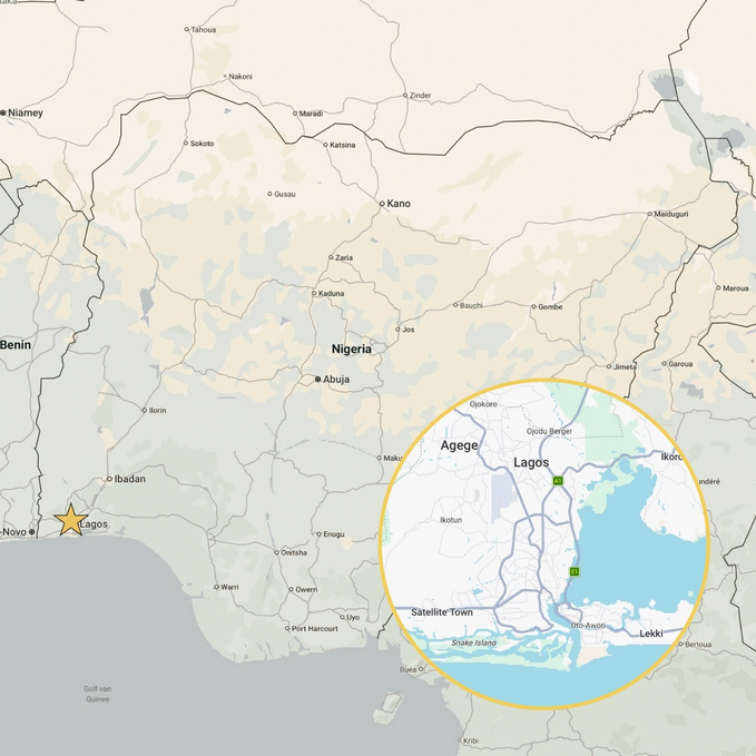 map of Nigeria and Lagos