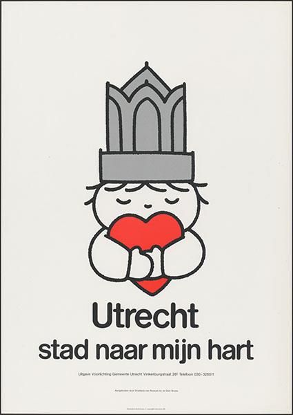 affiche met de tekst 'Utrecht stad naar mijn hart'