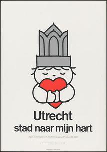 affiche met de tekst 'Utrecht stad naar mijn hart'