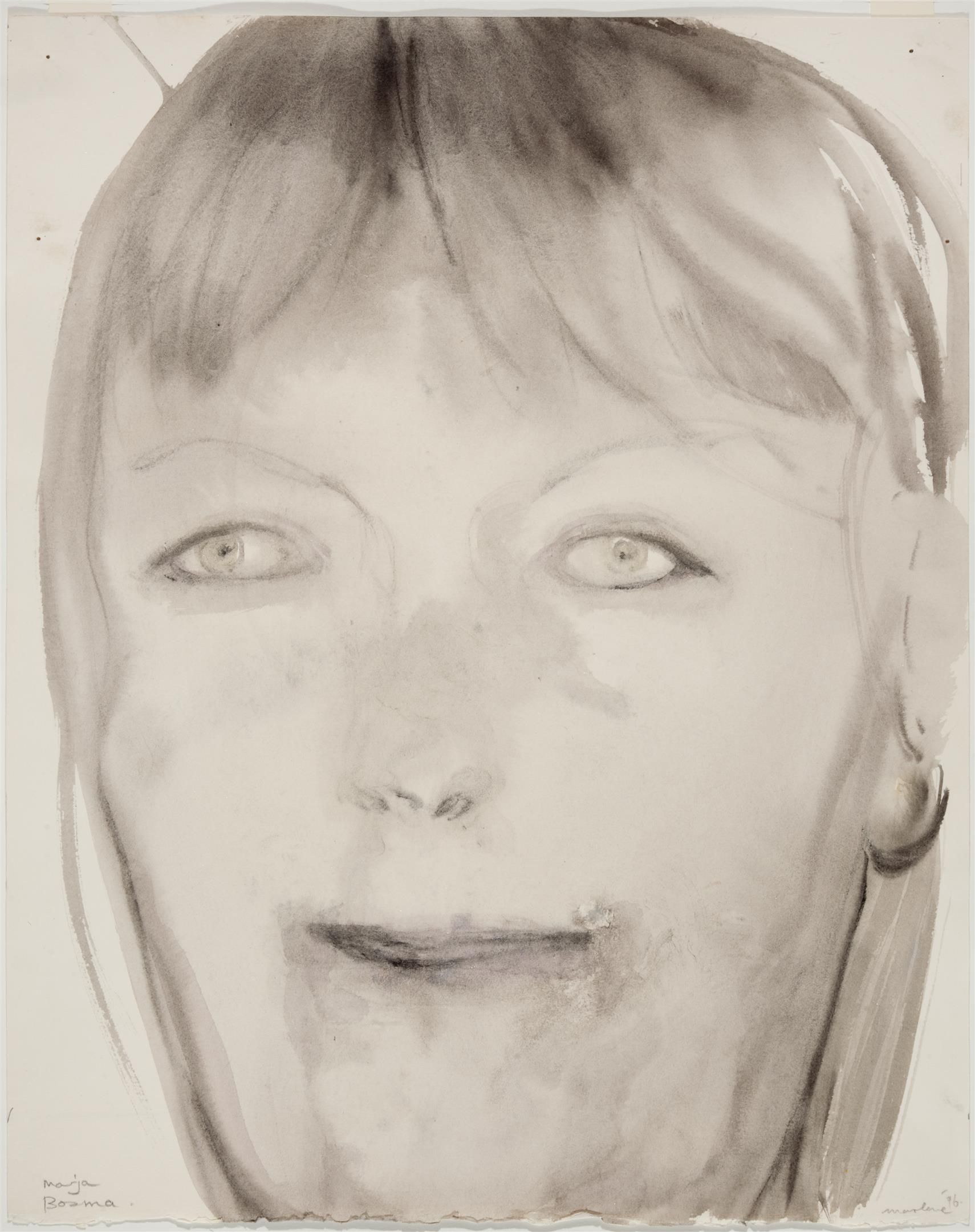 portret van Marja Bosma door Marlene Dumas