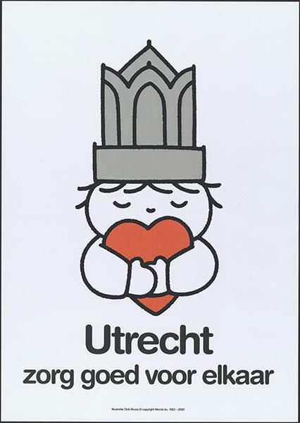 affiche met de tekst: Utrecht zorg goed voor elkaar