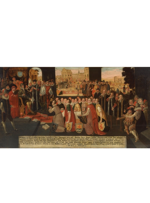 painting with Spanish soldiers and captured Dutch soldiers