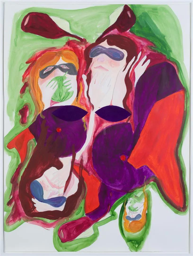 schilderij kleurrijk twee figuren