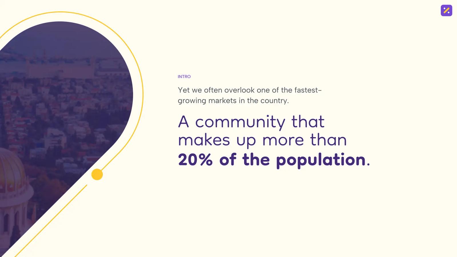 A community that makes up more than 20% of the population