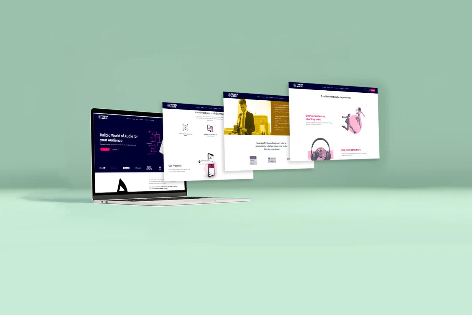 Trinity Audio website pages