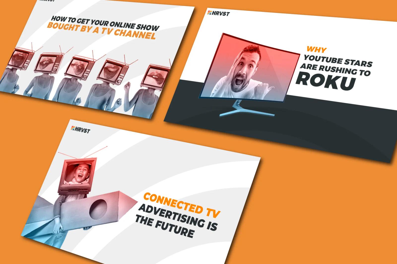 HRVST blog banners about connected TV