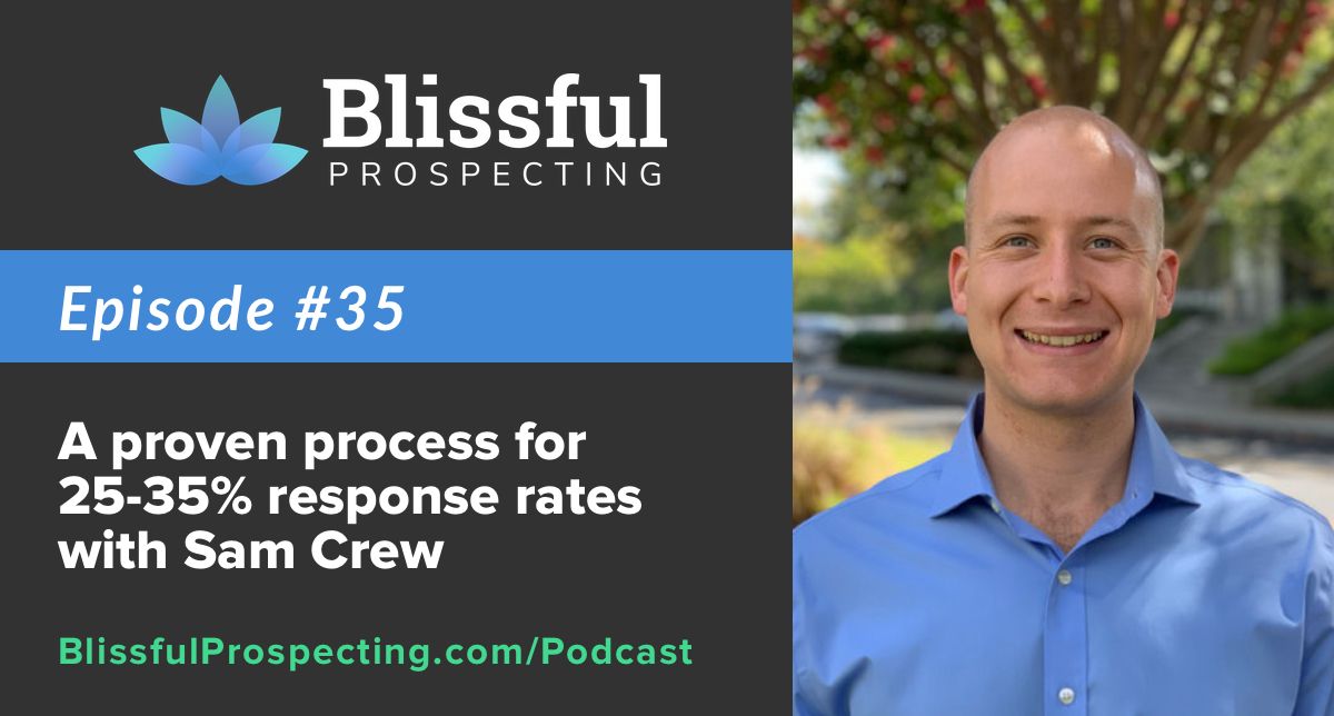 Podcast 35: A proven process for 25-35% response rates with Sam Crew