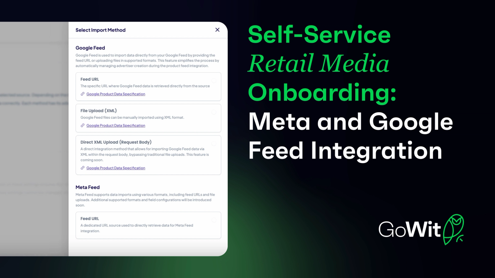 Self-Serve Retail Media Onboarding: Meta and Google Feed Integration