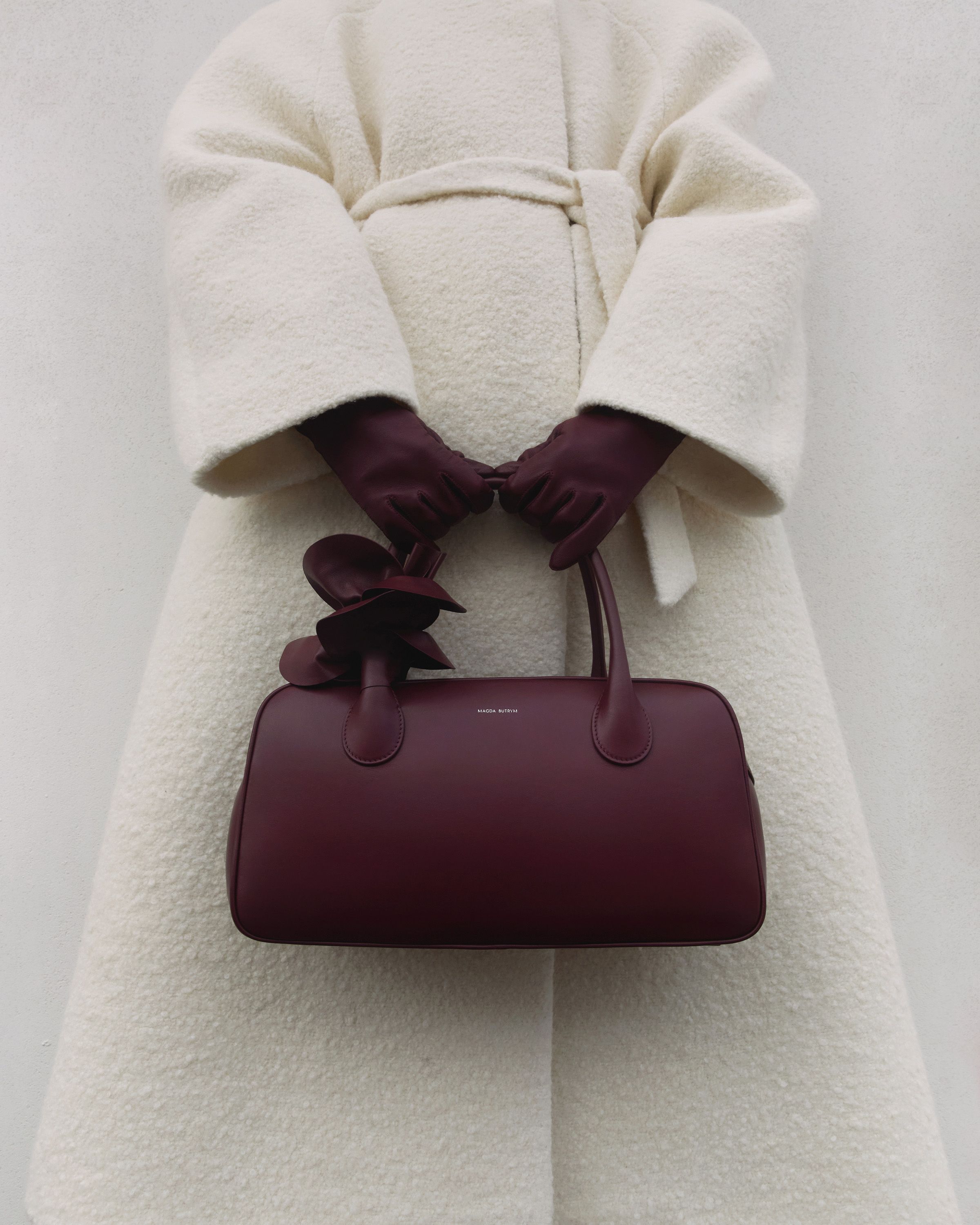 トートバッグ Magda Butrym Brigitte Trapeze Bag Brigitte trapeze bag in brown suede and silver