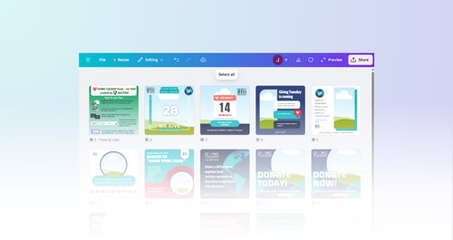 Giving Tuesday Social Media Posts | Canva