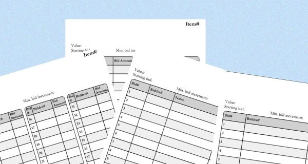 Silent Bid Sheets: Blanks & Custom Bid Sheet Solutions